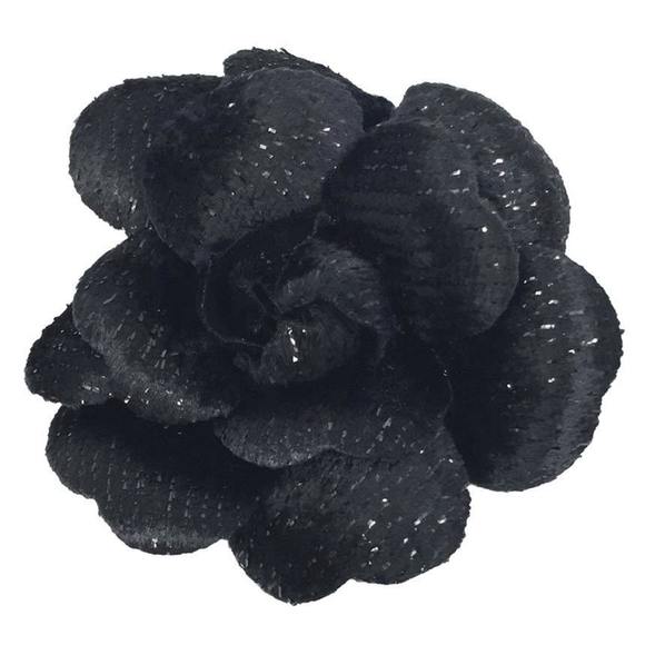 Chanel Camellia Black Leather brooch - Picture 1 of 3